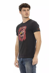 Trussardi Action Black Cotton Men T-Shirt -   -  Trussardi Action.
