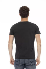 Trussardi Action Black Cotton Men T-Shirt -   -  Trussardi Action.