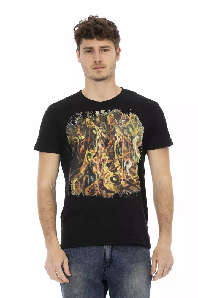 Trussardi Action Black Cotton Men T-Shirt -   -  Trussardi Action.