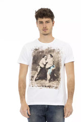 Trussardi Action White Cotton Men T-Shirt - - Trussardi Action.