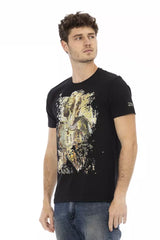 Trussardi Action Black Cotton Men T-Shirt - - Trussardi Action.