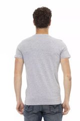 Trussardi Action Gray Cotton Men T-Shirt - - Trussardi Action.