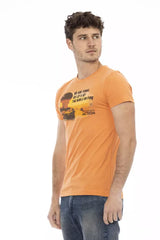 Trussardi Action Orange Cotton Men T-Shirt - - Trussardi Action.