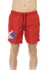 Bikkembergs Red Polyester Men Swim Short -   -  Bikkembergs.