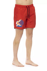 Bikkembergs Red Polyester Men Swim Short -   -  Bikkembergs.