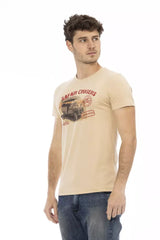 Trussardi Action Beige Cotton Men T-Shirt - - Trussardi Action.