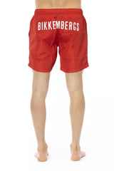 Bikkembergs Red Polyester Men Swim Short -   -  Bikkembergs.