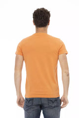 Trussardi Action Orange Cotton Men T-Shirt - - Trussardi Action.