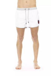 Bikkembergs White Polyester Men Swim Short -   -  Bikkembergs.
