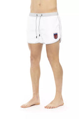 Bikkembergs White Polyester Men Swim Short -   -  Bikkembergs.