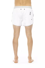 Bikkembergs White Polyester Men Swim Short -   -  Bikkembergs.