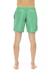 Bikkembergs Green Polyester Men Swim Short -   -  Bikkembergs.