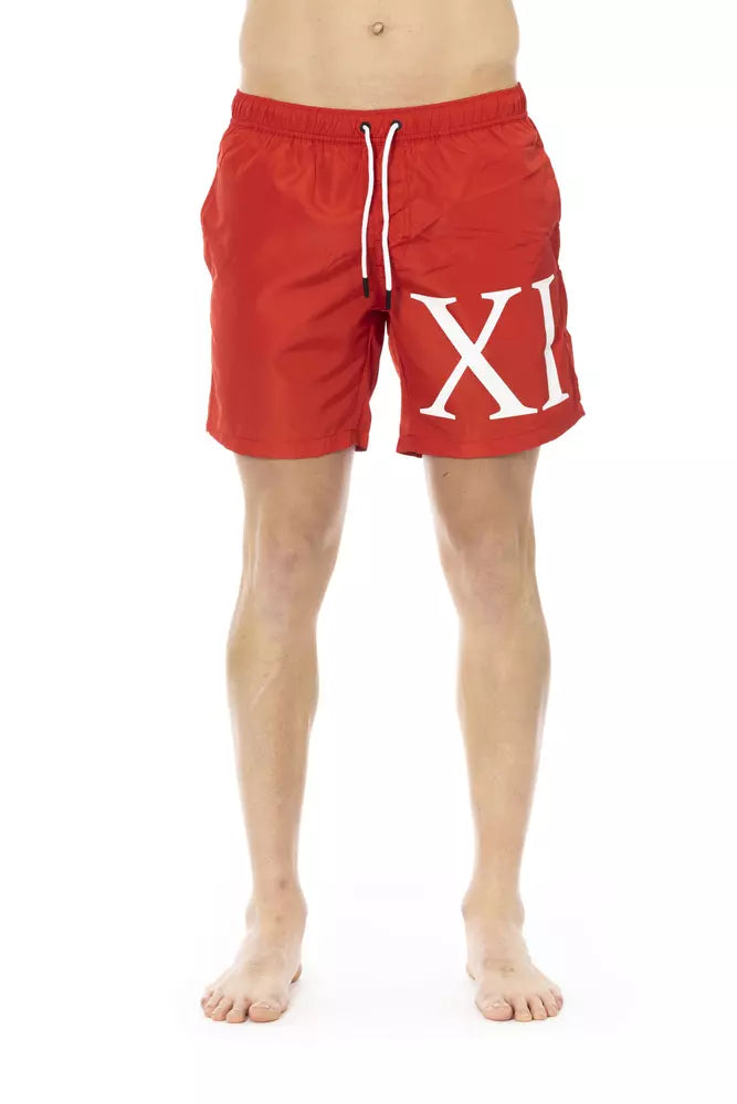 Bikkembergs Red Polyester Men's Swim Short -   -  Bikkembergs.