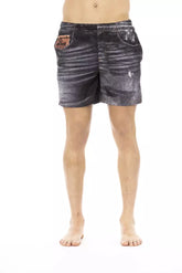 Just Cavalli Black Polyester Men Swim Short -   -  Just Cavalli.