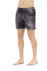 Just Cavalli Black Polyester Men Swim Short -   -  Just Cavalli.