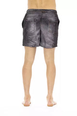 Just Cavalli Black Polyester Men Swim Short -   -  Just Cavalli.