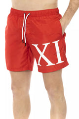 Bikkembergs Red Polyester Men's Swim Short -   -  Bikkembergs.