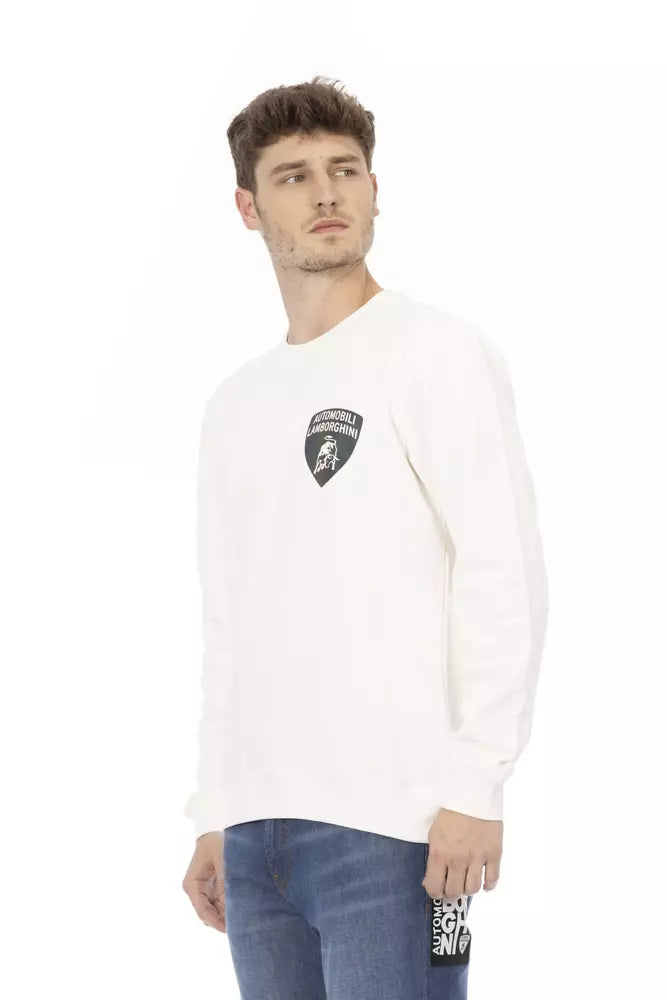 Automobili Lamborghini White Cotton Men's Sweater -   -  Automobili Lamborghini. Automobili Lamborghini White Cotton Men's Sweater -   -  Automobili Lamborghini.