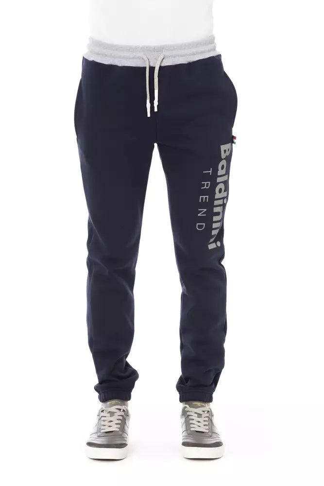 Baldinini Trend Blue Cotton Men Sport Pant -   -  Baldinini Trend.