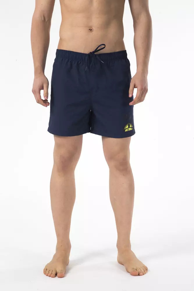 Just Cavalli Blue Nylon Men Swim Short -   -  Just Cavalli.