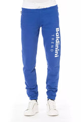 Baldinini Trend Blue Cotton Men Sport Pant -   -  Baldinini Trend.