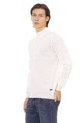 Baldinini Trend White Fabric Men Turtleneck Sweater -   -  Baldinini Trend.