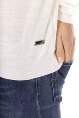 Baldinini Trend White Fabric Men Sweater -   -  Baldinini Trend.