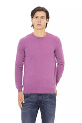 Baldinini Trend Purple Wool Men Sweater -   -  Baldinini Trend.