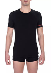 Bikkembergs Black Cotton Men T-Shirt -   -  Bikkembergs.