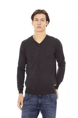 Baldinini Trend Gray Fabric Men Sweater -   -  Baldinini Trend.