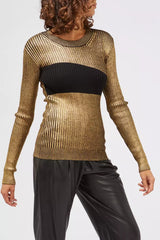 Custo Barcelona Gold Wool Women Sweater -   -  Custo Barcelona.