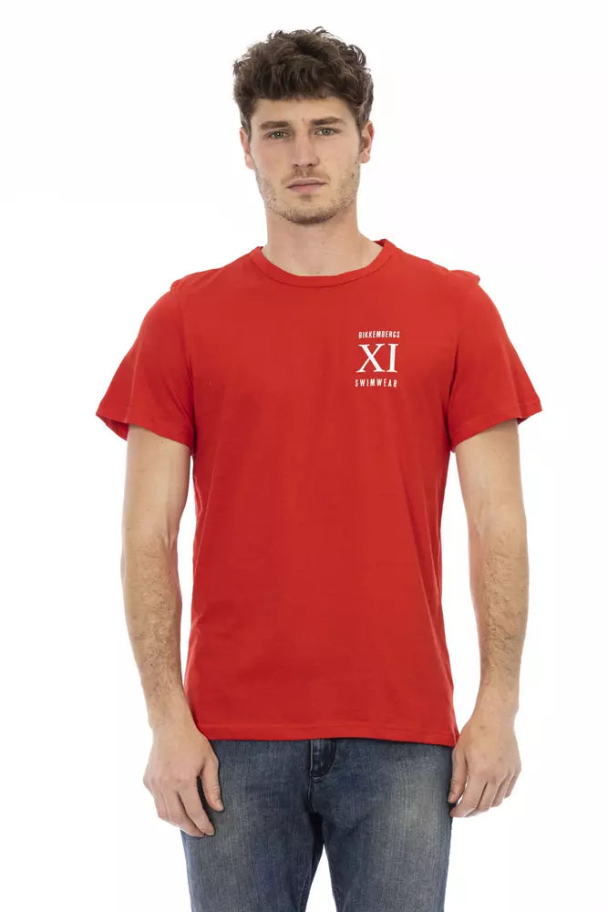 Bikkembergs Red Cotton Men T-Shirt -   -  Bikkembergs.
