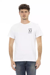 Bikkembergs Elegant White Front Print T-Shirt -   -  Bikkembergs.