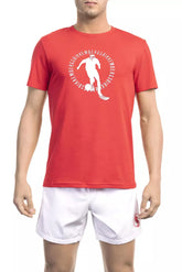 Bikkembergs Red Cotton Men T-Shirt -   -  Bikkembergs.