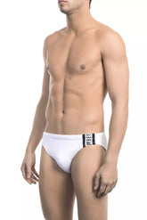 Bikkembergs White Polyamide Men's Swimwear -   -  Bikkembergs.