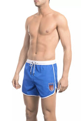Bikkembergs Blue Polyester Men Swim Shorts -   -  Bikkembergs.