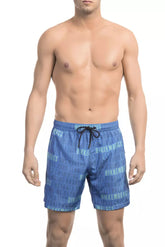 Bikkembergs Blue Polyester Men Swim Short -   -  Bikkembergs.