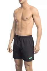 Bikkembergs Black Polyester Men Swim Short -   -  Bikkembergs.