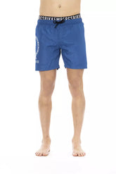 Bikkembergs Blue Polyester Men Swim Short -   -  Bikkembergs.
