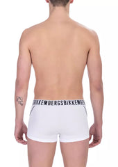 Bikkembergs White Cotton Men's Trunk Underwear Bi-Pack - - Bikkembergs.