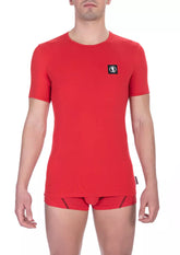 Bikkembergs Red Cotton Men T-Shirt -   -  Bikkembergs.