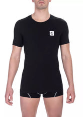 Bikkembergs Black Cotton Men T-Shirt Twin Pack -   -  Bikkembergs.