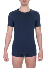 Bikkembergs Blue Cotton Men T-Shirt -   -  Bikkembergs.