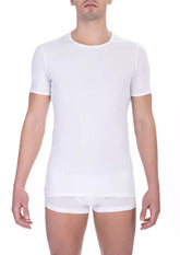 Bikkembergs White Cotton Men T-Shirt -   -  Bikkembergs.