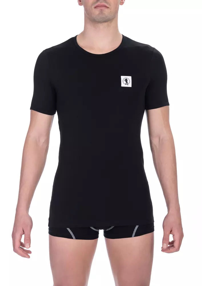 Bikkembergs Black Cotton Men's T-Shirt - - Bikkembergs.