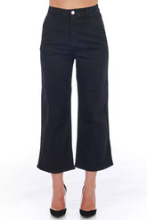 Frankie Morello Black Cotton Women Cropped Trouser -   -  Frankie Morello.