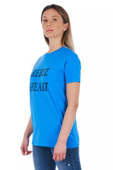 Frankie Morello Light Blue Cotton Women Top -   -  Frankie Morello.