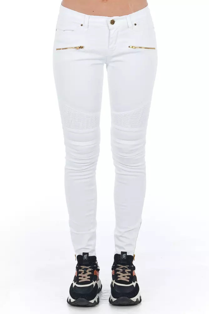 Frankie Morello White Cotton Women Jeans -   -  Frankie Morello.