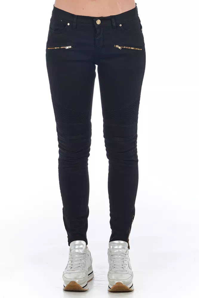 Frankie Morello Black Cotton Women's Jeans - - Frankie Morello.