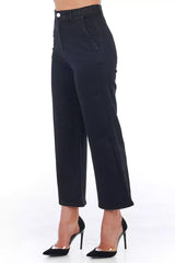 Frankie Morello Black Cotton Women Cropped Trouser -   -  Frankie Morello.